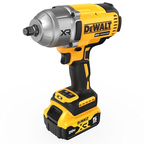 DEWALT 20V MAX Cordless Impact Wrench Kit, 20V MAX, 1/2" Hog Ring With 4-Mode Speed, Includes Battery, Charger and Kit Bag (DCF900P1)