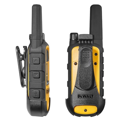 DEWALT FRS Walkie Talkies Long Range 2 Way Radio, 2 Watt, Waterproof & Rechargeable, 6 Pack with 6 Headsets, 3DXFRS800-SV1