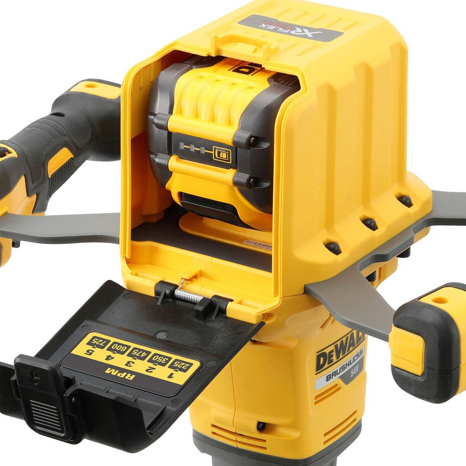 Dewalt DCD240X2 54V XR Flexvolt Brushless Paddle Mixer 2 x 9Ah Battery & Charger