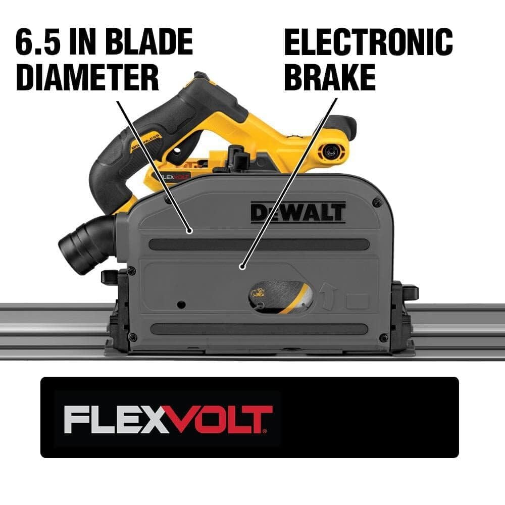DEWALT 60V MAX* Circular Saw, 6-1/2-Inch, Cordless TrackSaw, Tool Only (DCS520B)