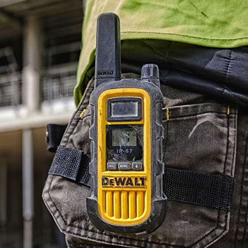 DEWALT FRS Walkie Talkies Long Range 2 Way Radio, 2 Watt, Waterproof & Rechargeable, 6 Pack with 6 Headsets, 3DXFRS800-SV1