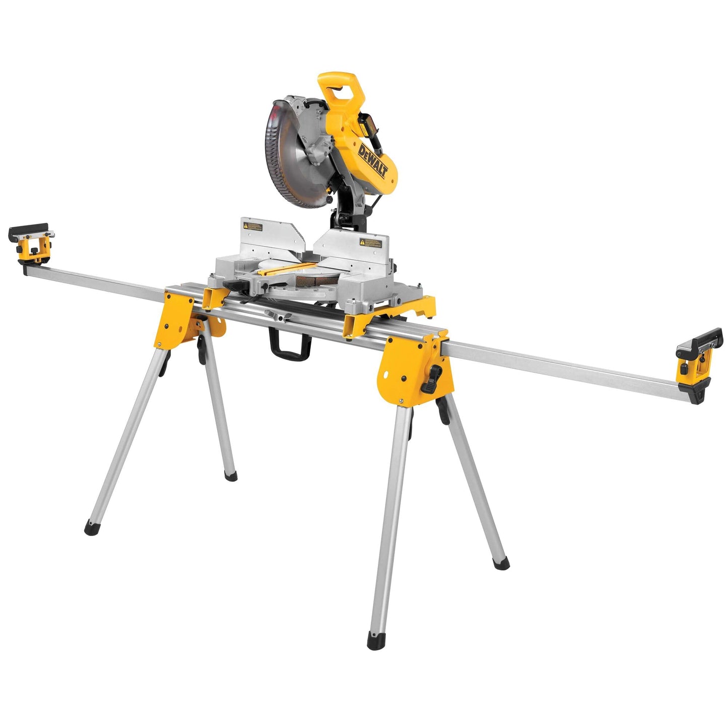 DEWALT Miter Saw, 12 Inch, 15 Amp, 3,800 RPM, Double Bevel Capacity, With Sliding Compound, Corded With Miter Saw Stand (DWS780 + DWX724)