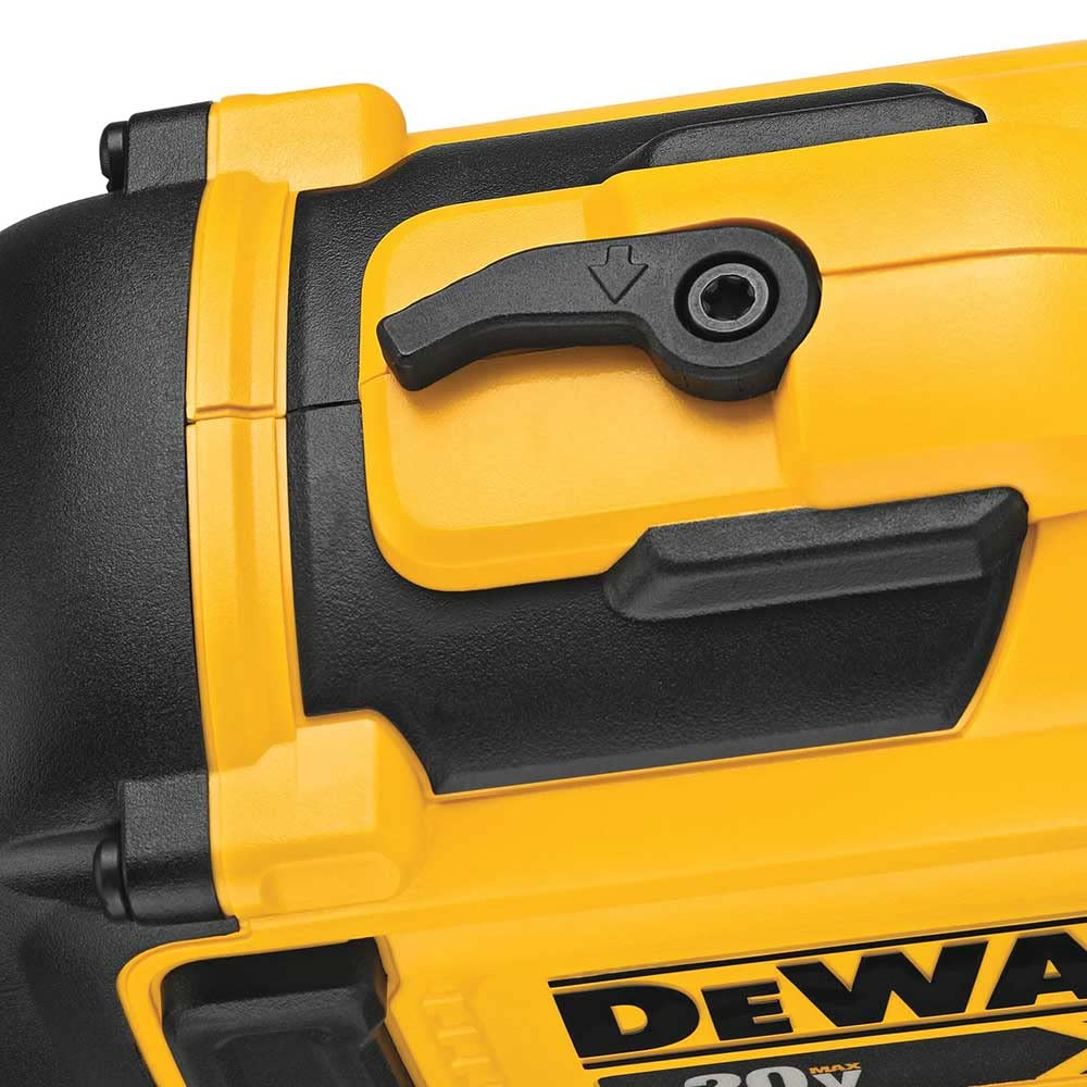 DeWalt 20V MAX Brushless 15 Degree Cordless Coil Battery Powered Roofing Nailer with Tool-Free Nail Tray (Yellow and Black)