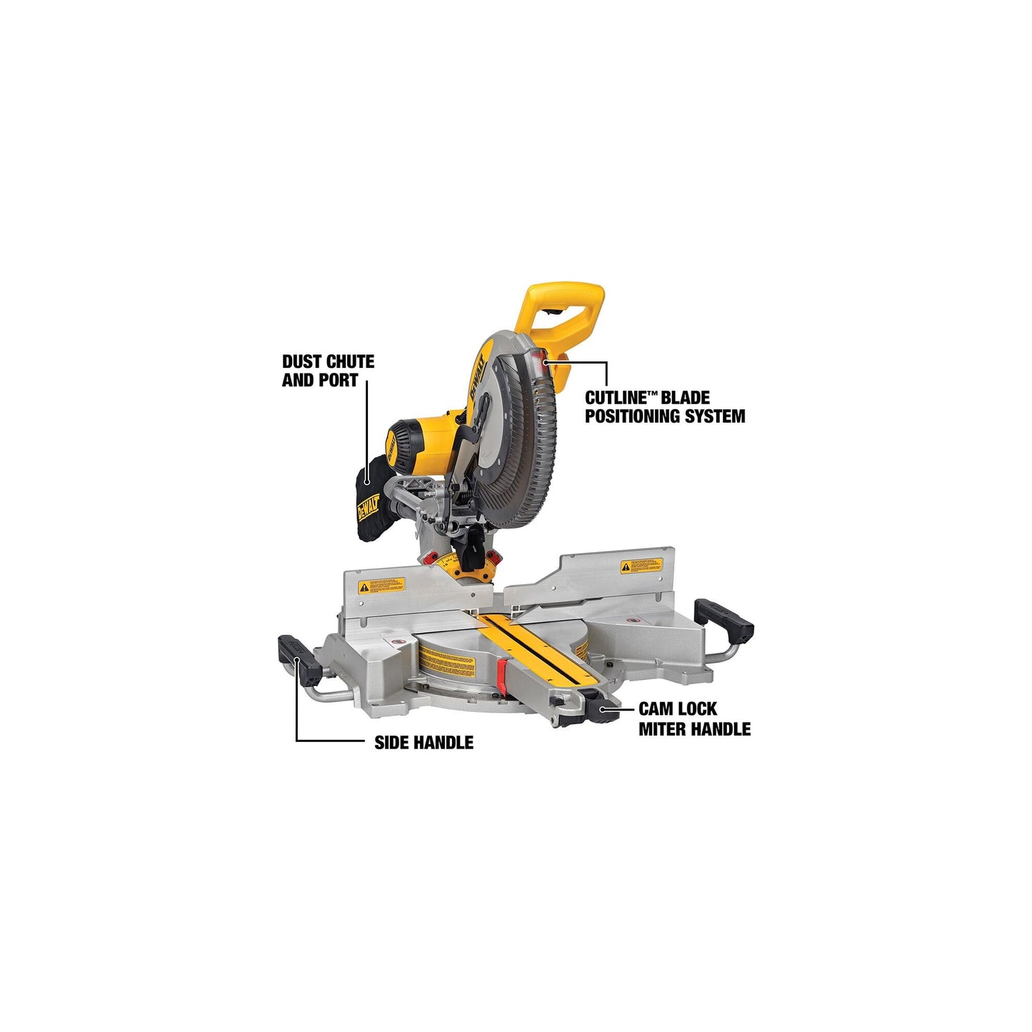 DEWALT Miter Saw, 12 Inch, 15 Amp, 3,800 RPM, Double Bevel Capacity, With Sliding Compound, Corded With Miter Saw Stand (DWS780 + DWX724)