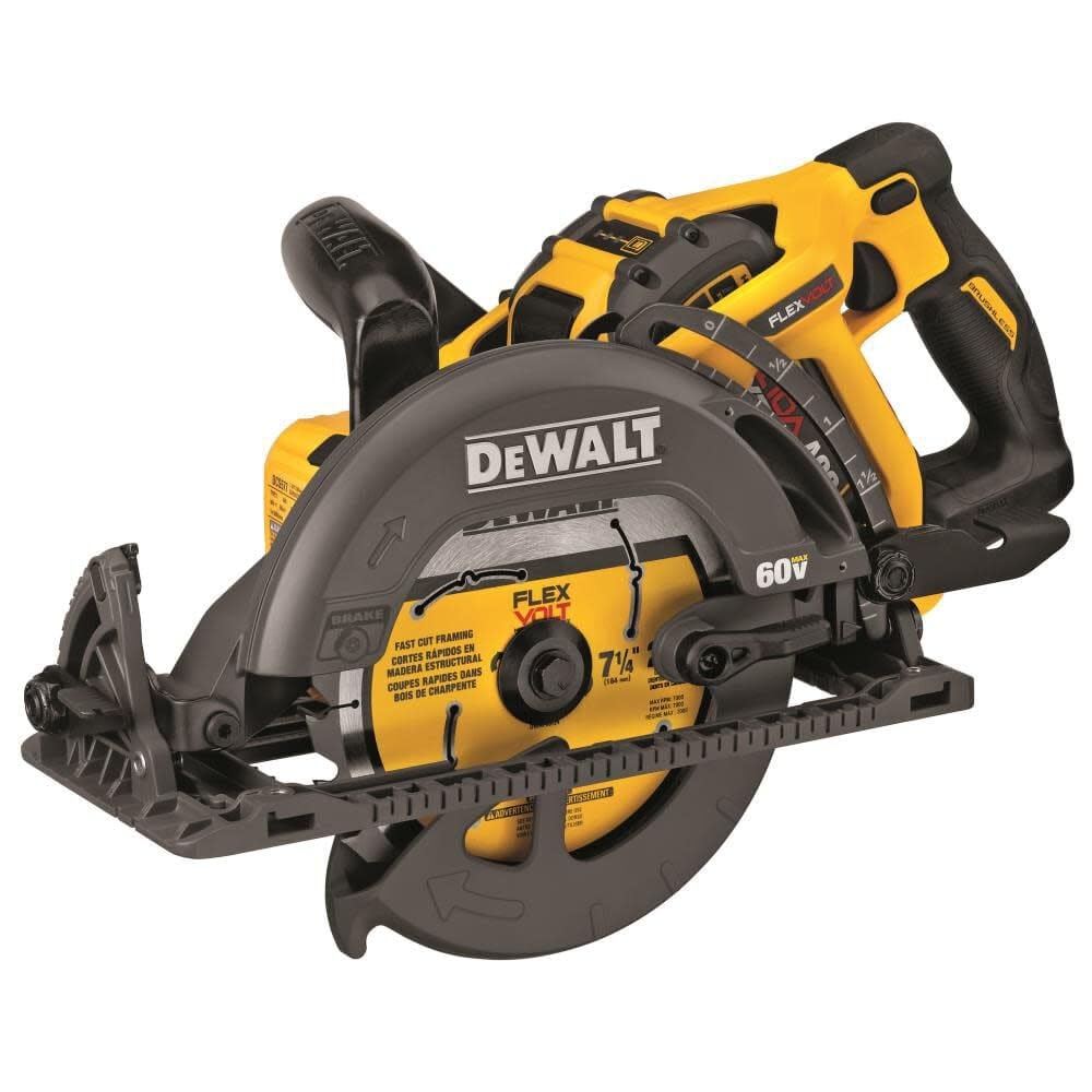 DEWALT FLEXVOLT 60V MAX* Circular Saw Kit, 7-1/4-Inch, Worm Style, 9.0Ah Battery (DCS577X1)