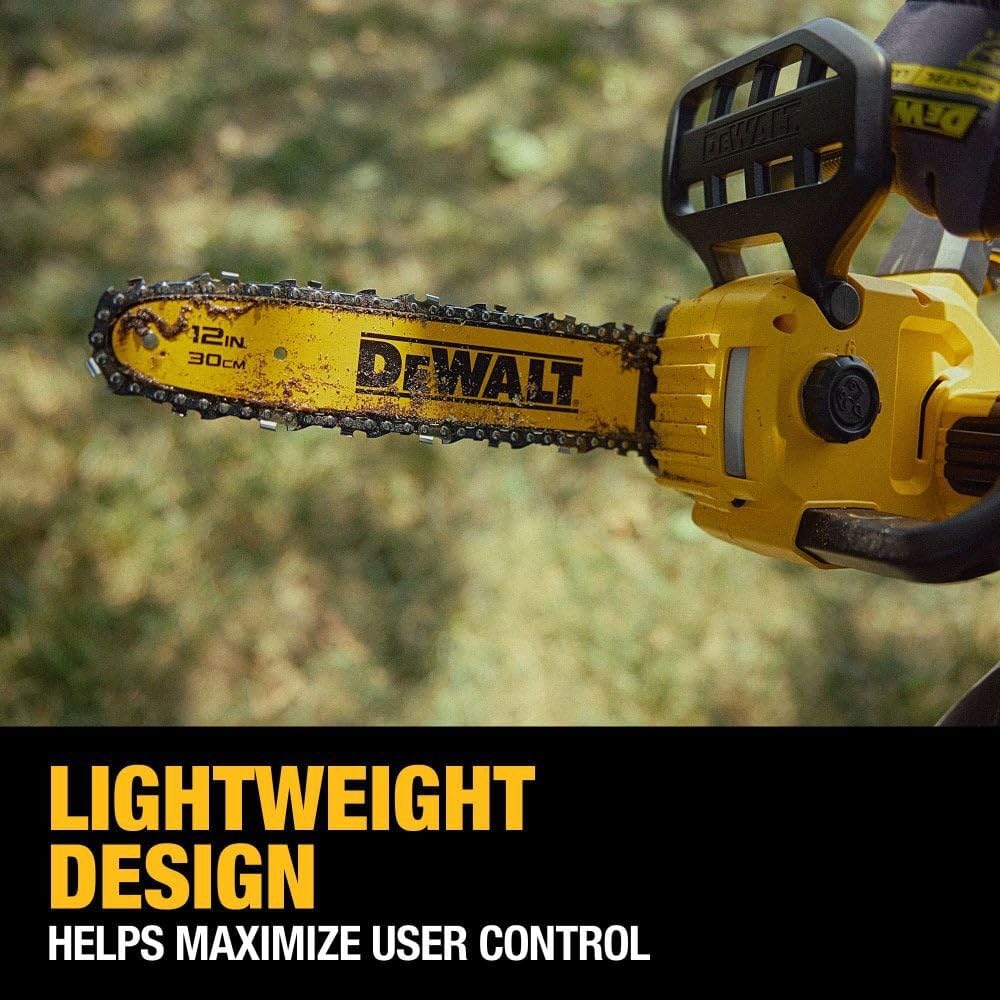 DEWALT 20V MAX 12" Cordless Chainsaw Kit with Battery and Charger Included (DCCS621P1)