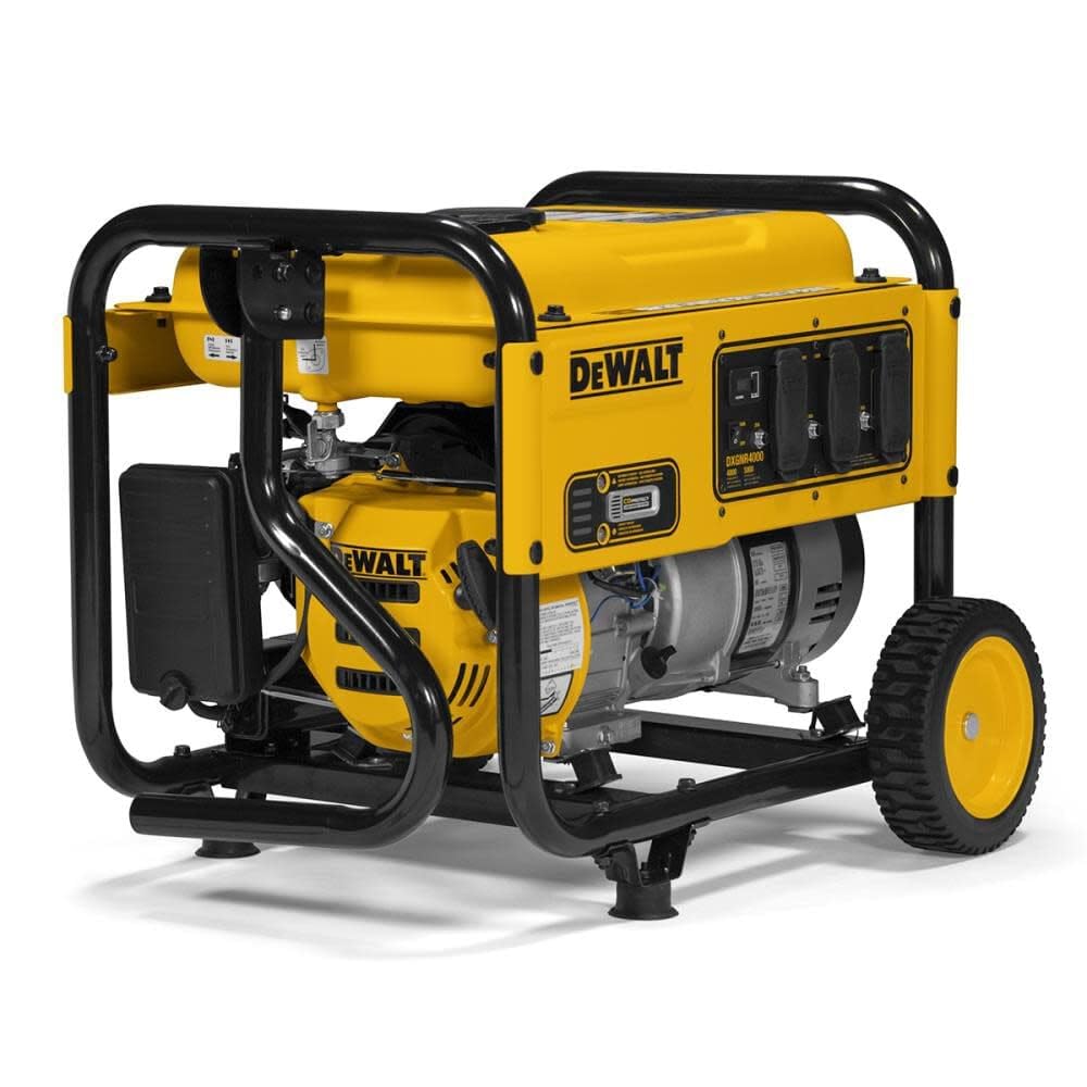 DeWalt 4,000-Watt Portable Gas Generator - 223cc Engine - Idle Control - Heavy Duty Frame - Long Runtime - Emergency Power or Jobsite Ready - CO Protect - Durable Wheels