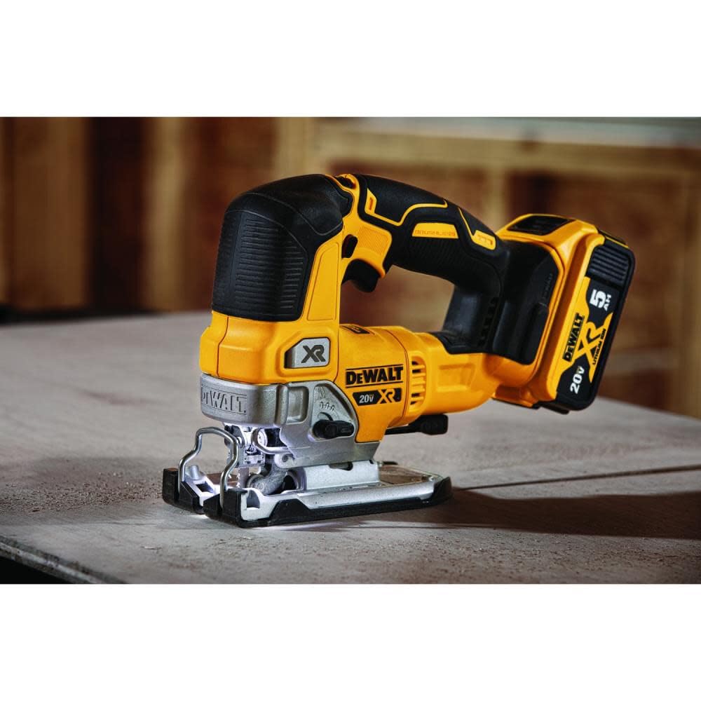 DEWALT 20V MAX XR Jig Saw, 3,200 Blade Speed, Cordless, Brushless Motor, LED Light, Bare Tool Only (DCS334B)