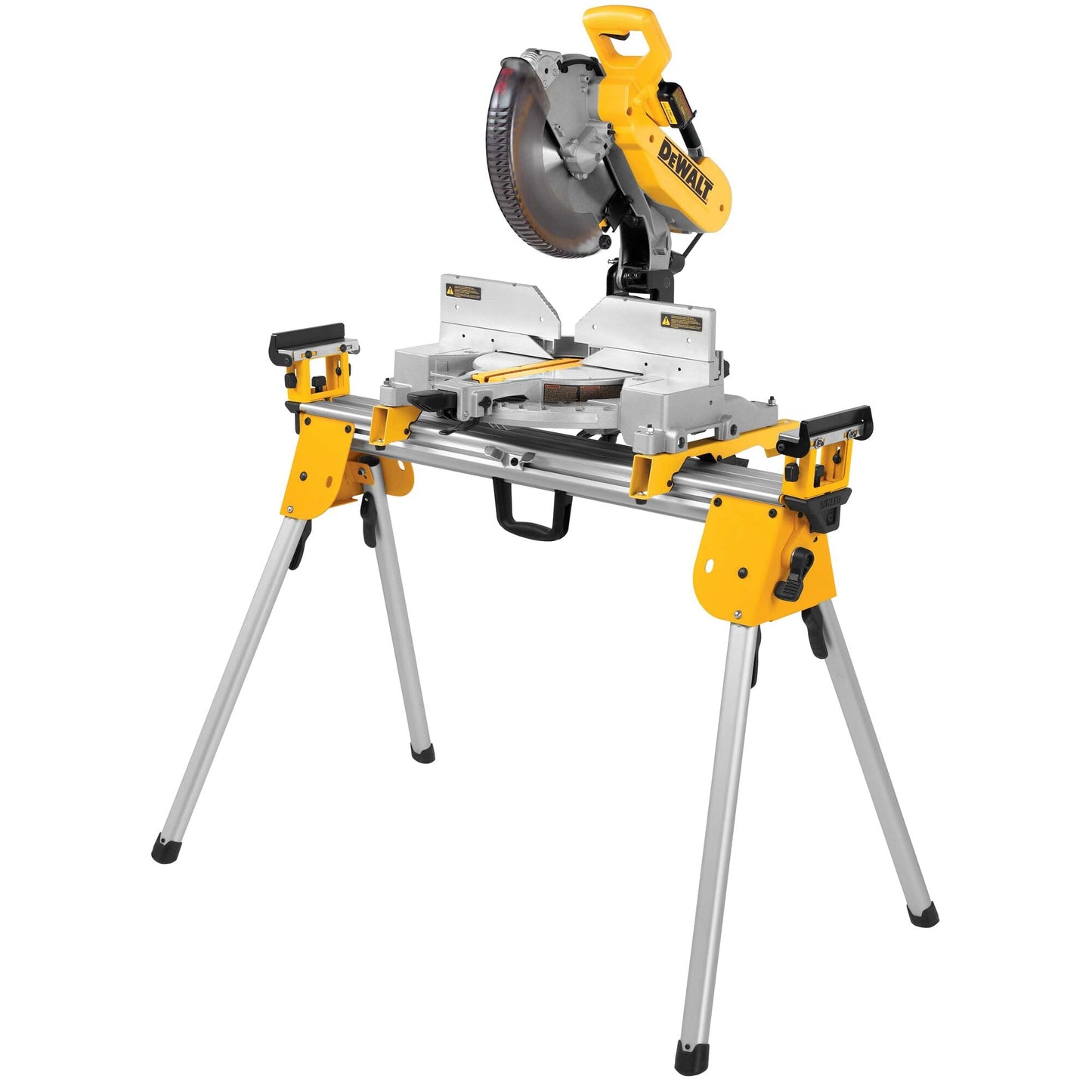 DEWALT Miter Saw, 12 Inch, 15 Amp, 3,800 RPM, Double Bevel Capacity, With Sliding Compound, Corded With Miter Saw Stand (DWS780 + DWX724)
