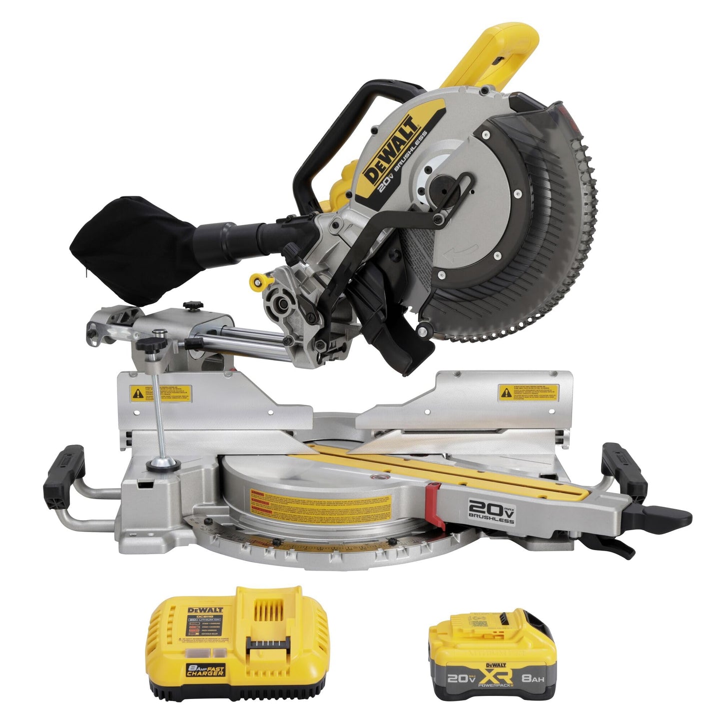 DEWALT 20V MAX XR 12 in. Double Bevel Sliding Miter Saw Kit (DCS785WW1)