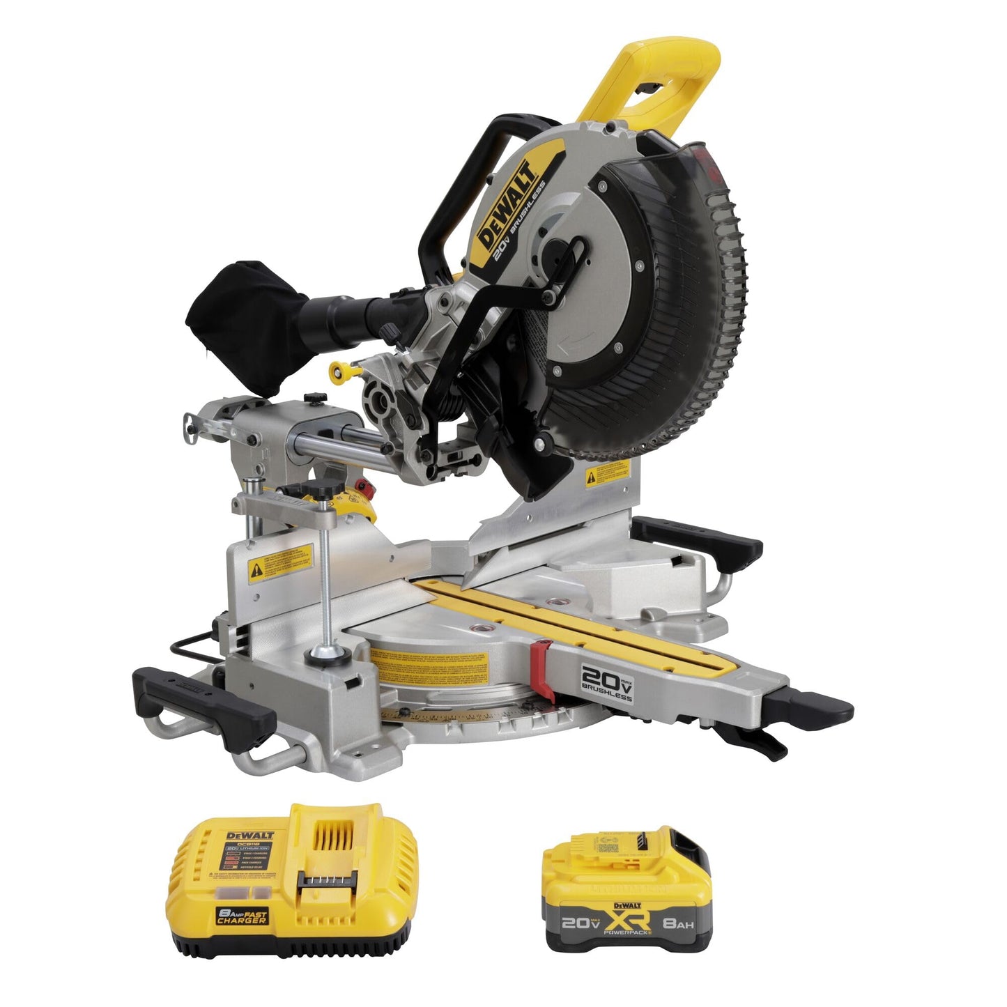 DEWALT 20V MAX XR 12 in. Double Bevel Sliding Miter Saw Kit (DCS785WW1)