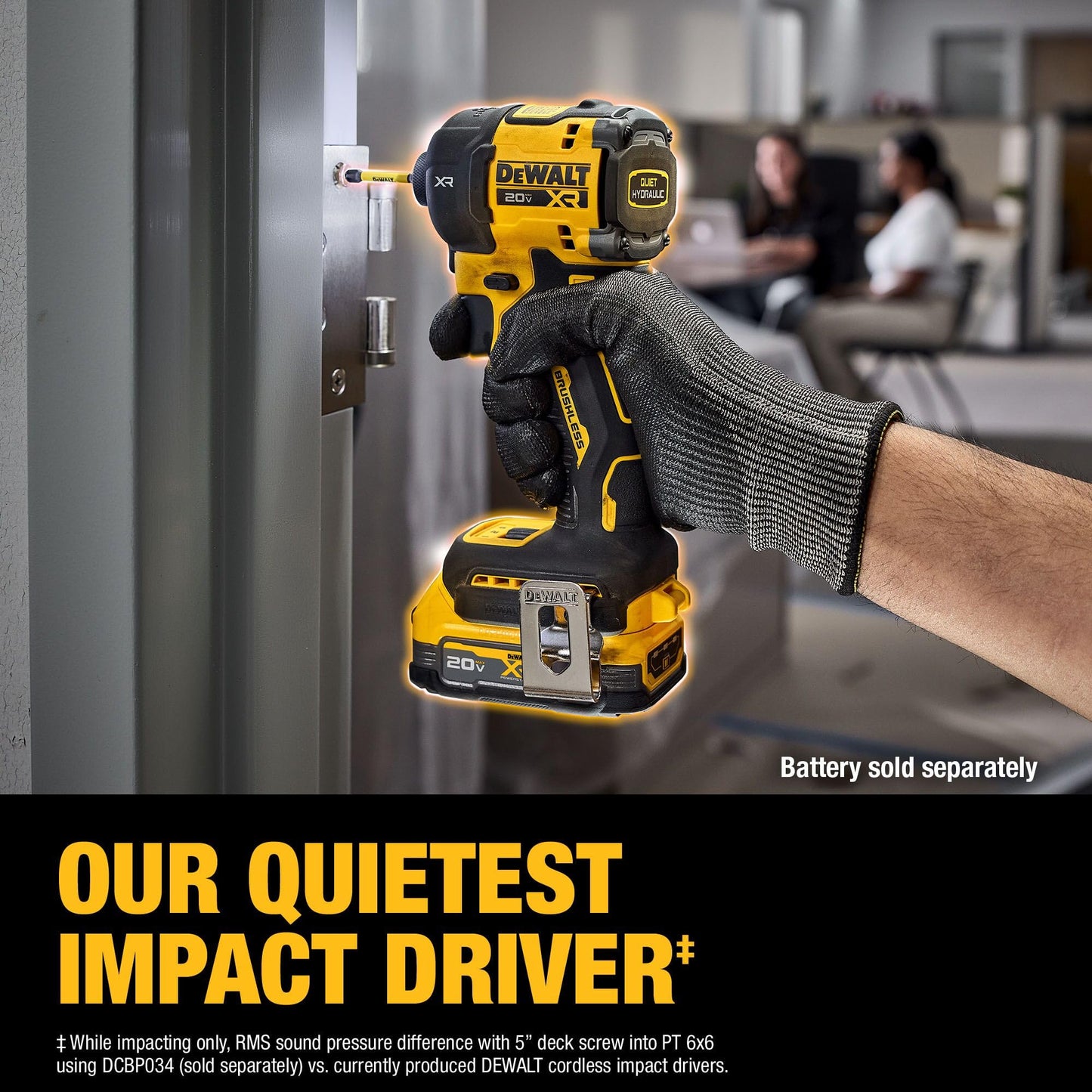 DEWALT 20V MAX XR 1/4 Inch Cordless Quiet Hydraulic Impact Driver, Bare Tool Only (DCF870B)