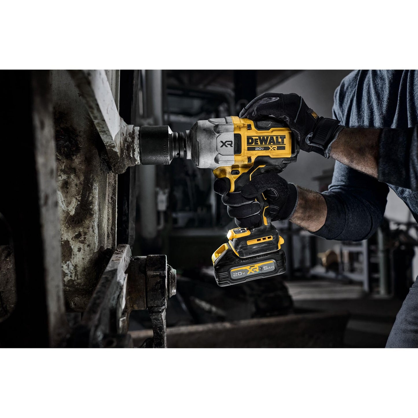 DEWALT 20V MAX XR 3/4 Inch Cordless Impact Wrench Brushless Impact Gun with Hog Ring Anvil, High Torque, Tool Only (DCF964B)