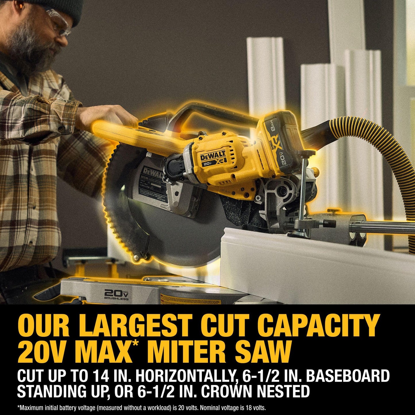 DEWALT 20V MAX XR 12 in. Double Bevel Sliding Miter Saw Kit (DCS785WW1)